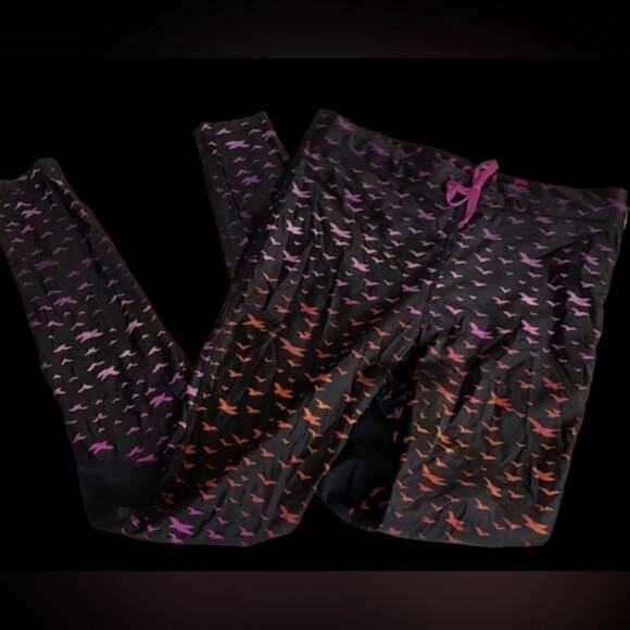 Roxy Relay Pant Black with Pink Purle Ombre Bird Motif Reflective Stripe Xs - Picture 13 of 15